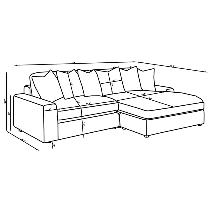 Blaine Stationary Sectionals - Jax Mattress (Jacksonville, FL)