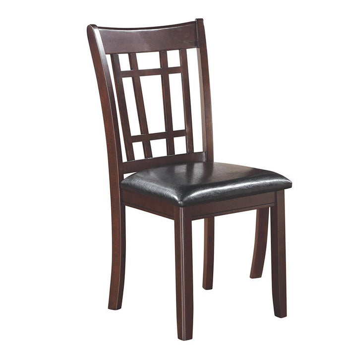 Lavon Padded Dining Side Chairs Espresso and Black (Set of 2) - Jax Mattress (Jacksonville, FL)