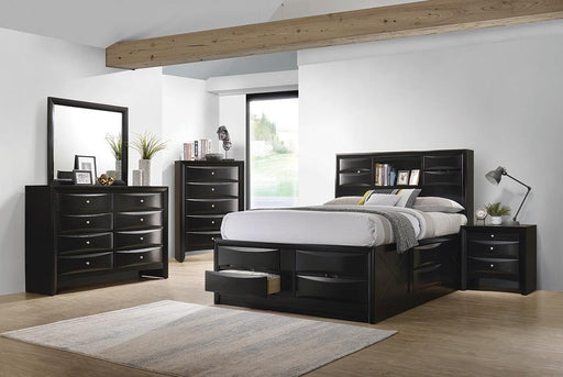 Briana Queen Platform Storage Bed Black - Jax Mattress (Jacksonville, FL)