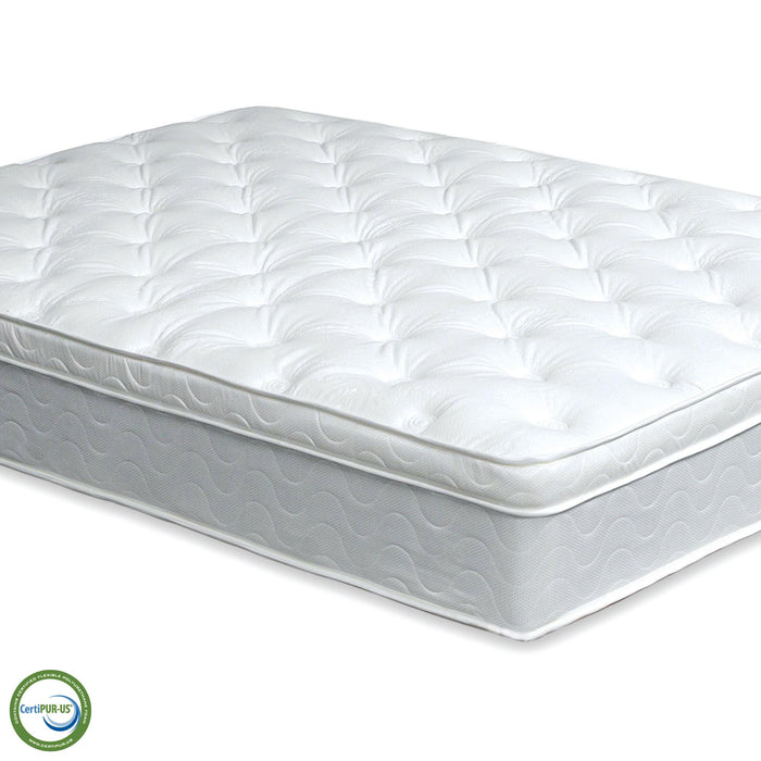Bird Of Paradise White 11" Euro Pillow Top Mattress, Cal.King, E.King, Full, Queen
