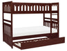 Rowe Twin/Twin Bunk Bed w/ Twin Trundle Bed in Dark Cherry B2013DC-1*R - Jax Mattress (Jacksonville, FL)