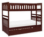 Rowe Twin/Twin Bunk Bed w/ Twin Trundle Bed in Dark Cherry B2013DC-1*R - Jax Mattress (Jacksonville, FL)