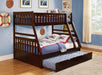 Rowe Twin/Full Bunk Bed w/ Trundle in Dark Cherry B2013TFDC-1*T - Jax Mattress (Jacksonville, FL)