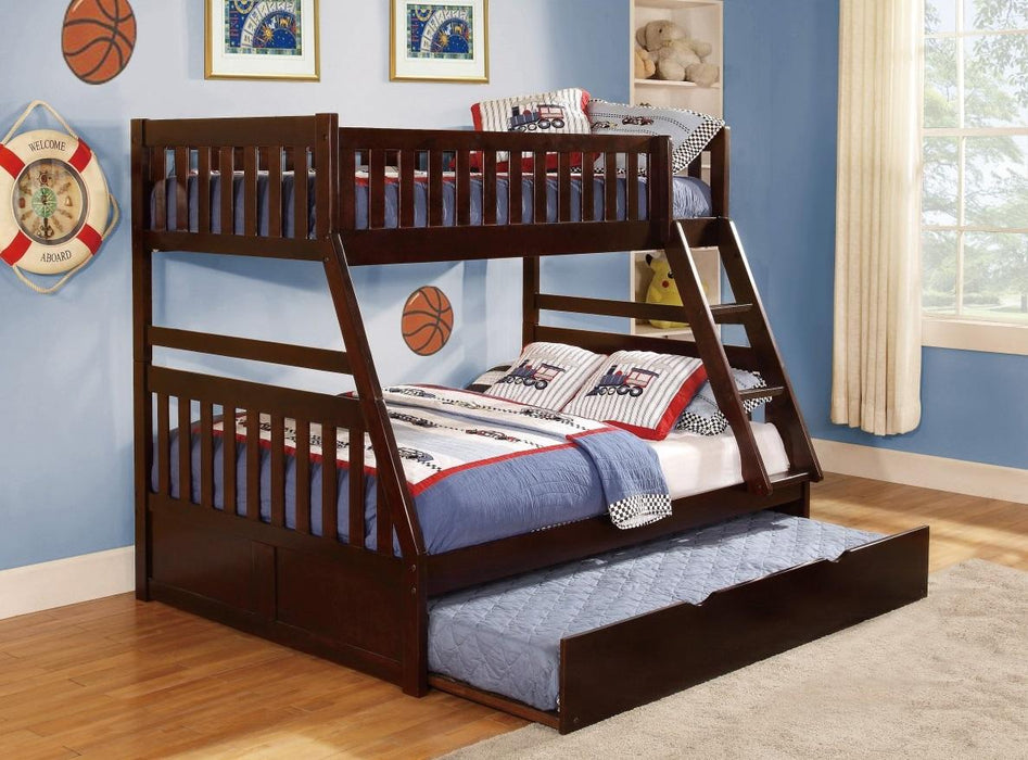 Rowe Twin/Full Bunk Bed w/ Trundle in Dark Cherry B2013TFDC-1*T - Jax Mattress (Jacksonville, FL)