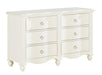 Meghan 6 Drawer Dresser in White 2058WH-5 - Jax Mattress (Jacksonville, FL)