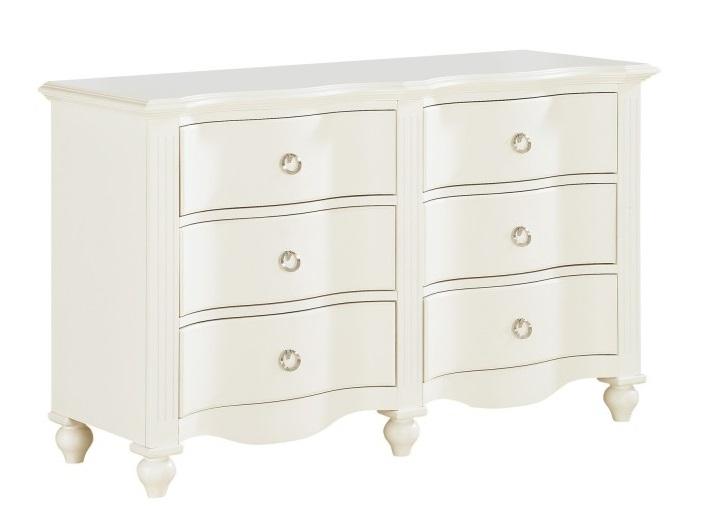 Meghan 6 Drawer Dresser in White 2058WH-5 - Jax Mattress (Jacksonville, FL)