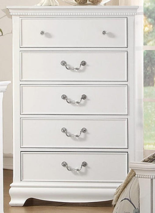 Lucida 5 Drawer Chest in White 2039W-9 - Jax Mattress (Jacksonville, FL)