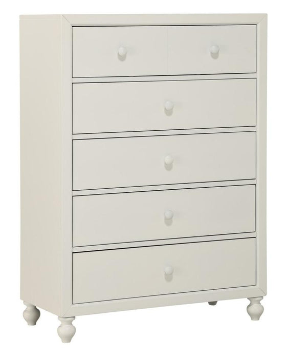 Wellsummer 5 Drawer Chest in White 1803W-9 - Jax Mattress (Jacksonville, FL)