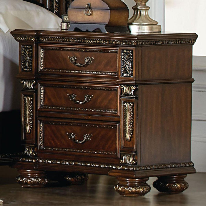 Catalonia 3 Drawer Nightstand in Cherry 1824-4 - Jax Mattress (Jacksonville, FL)