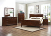Mayville Queen Sleigh Bed in Brown Cherry 2147-1 - Jax Mattress (Jacksonville, FL)