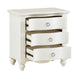 Meghan 3 Drawer Nightstand in White 2058WH-4 - Jax Mattress (Jacksonville, FL)