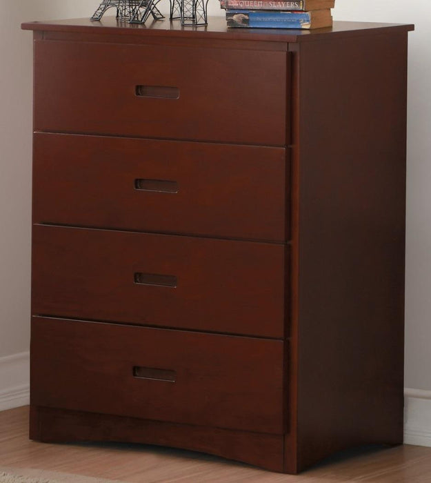 Rowe 4 Drawer Chest in Dark Cherry B2013DC-9 - Jax Mattress (Jacksonville, FL)