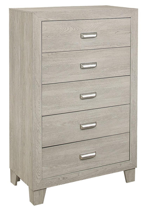 Quinby 5 Drawer Chest in Light Brown 1525-9 - Jax Mattress (Jacksonville, FL)