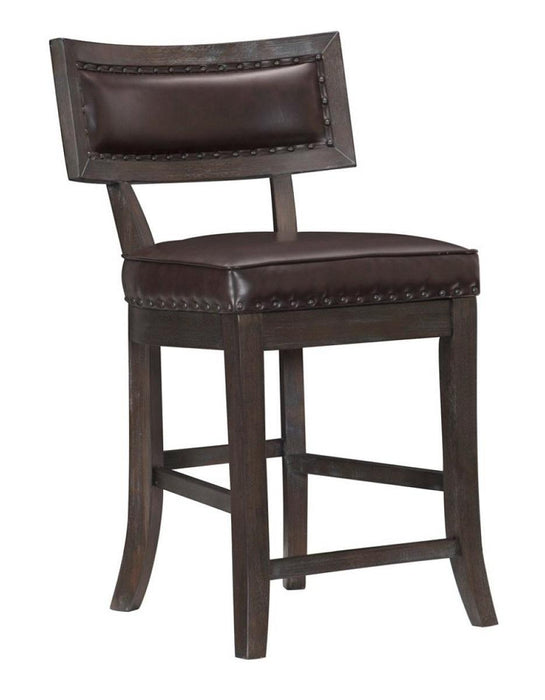 Oxton Counter Hight Chair in Dark Cherry (Set of 2) - Jax Mattress (Jacksonville, FL)