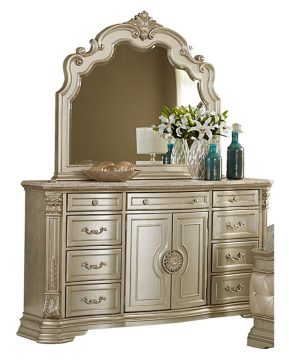 Antoinetta Mirror in Champagne Wood 1919NC-6 - Jax Mattress (Jacksonville, FL)