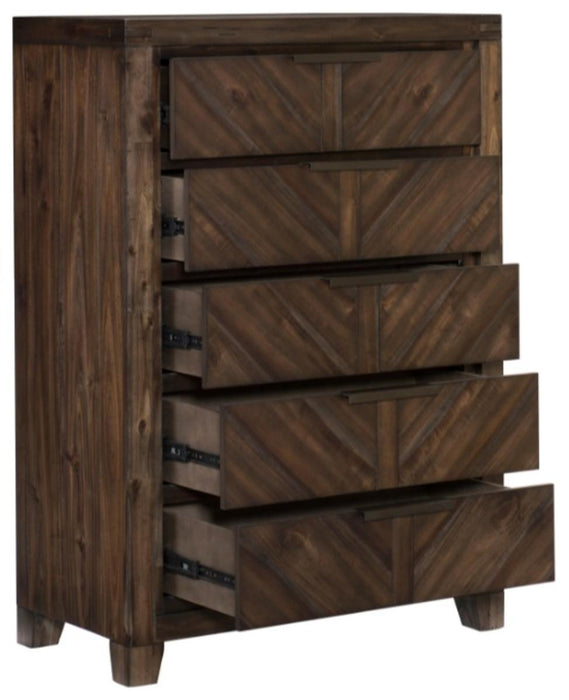 Parnell Chest in Rustic Cherry 1648-9 - Jax Mattress (Jacksonville, FL)