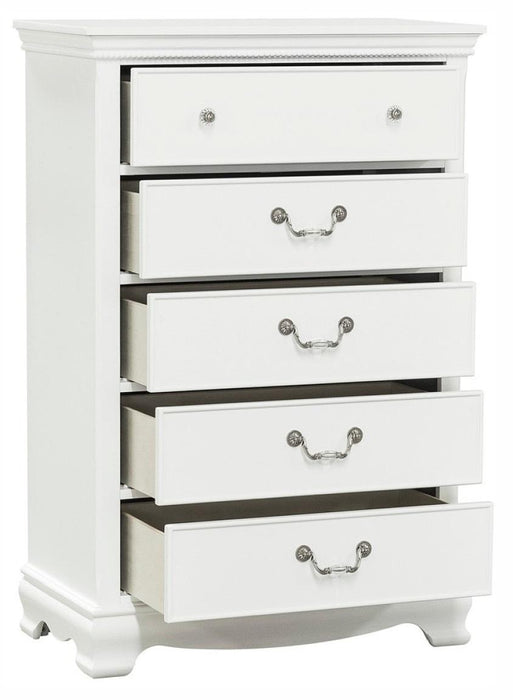 Lucida 5 Drawer Chest in White 2039W-9 - Jax Mattress (Jacksonville, FL)