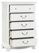 Lucida 5 Drawer Chest in White 2039W-9 - Jax Mattress (Jacksonville, FL)