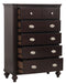 Marston 5 Drawer Chest in Dark Cherry 2615DC-9 - Jax Mattress (Jacksonville, FL)