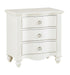 Meghan 3 Drawer Nightstand in White 2058WH-4 - Jax Mattress (Jacksonville, FL)