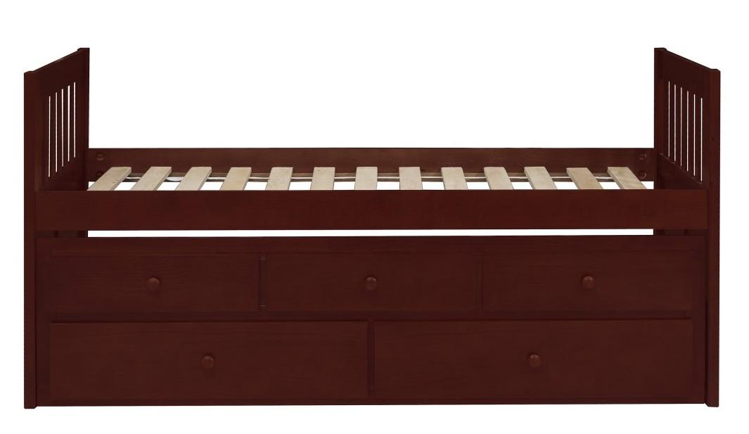 Rowe Twin/Twin Trundle Bed w/ Two Storage Drawers in Dark Cherry B2013PRDC-1* - Jax Mattress (Jacksonville, FL)