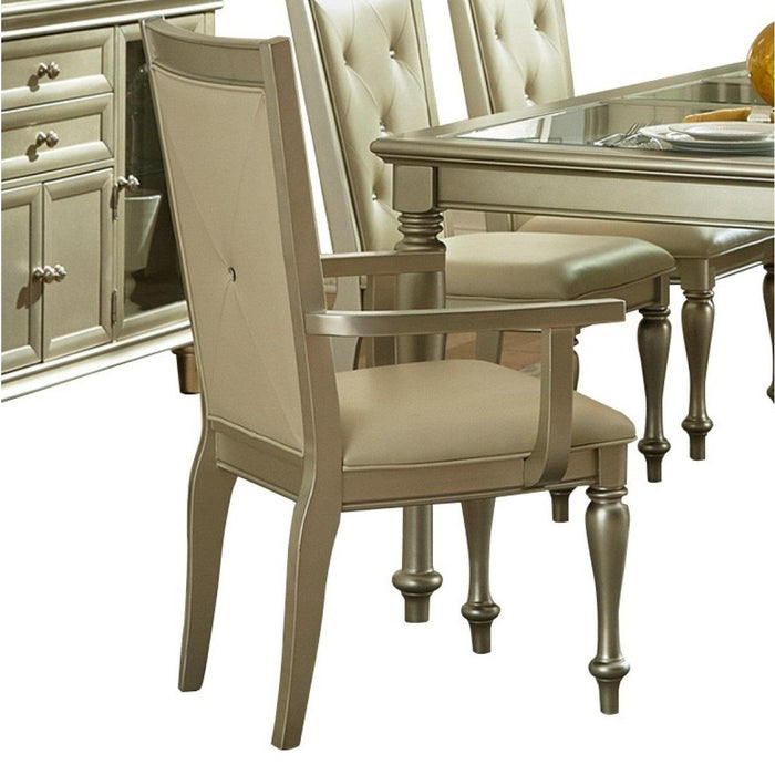 Celandine Arm Chair in Silver (Set of 2) - Jax Mattress (Jacksonville, FL)