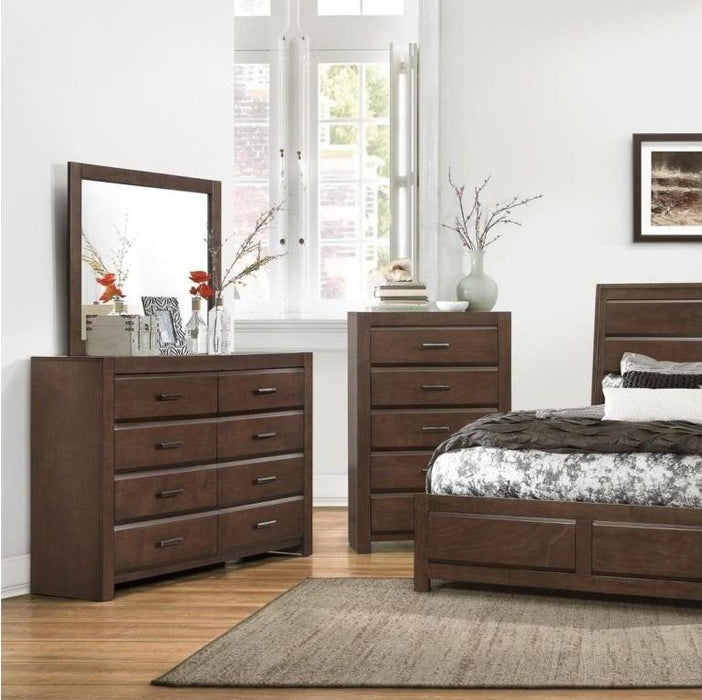 Erwan Mirror in Dark Walnut 1961-6 - Jax Mattress (Jacksonville, FL)