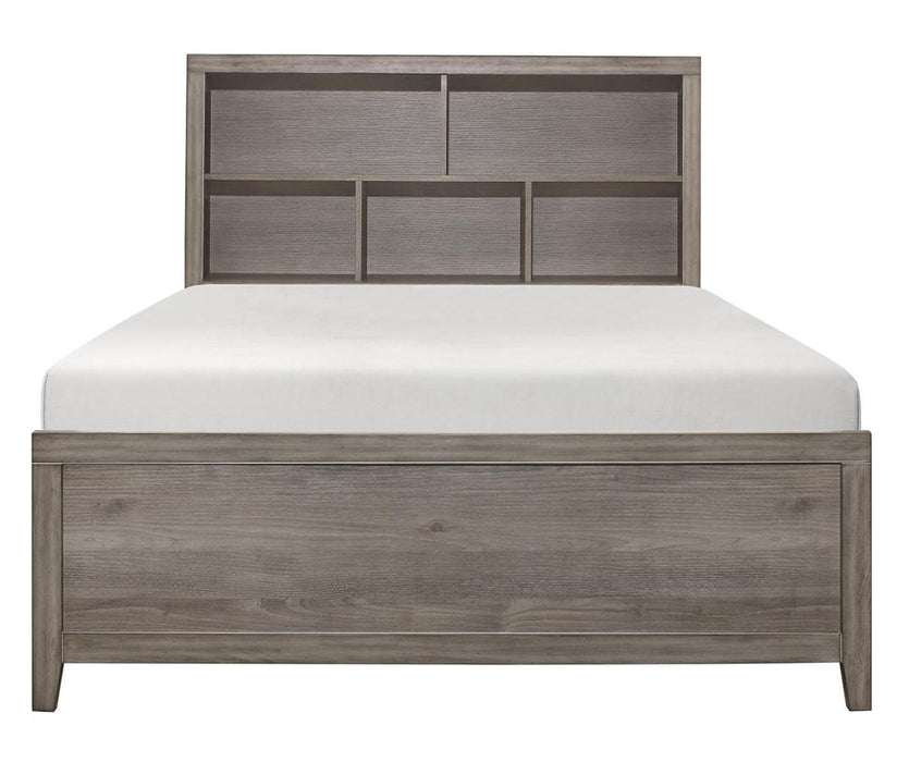 Woodrow Queen Platform Bed in Gray 2042NB-1* - Jax Mattress (Jacksonville, FL)