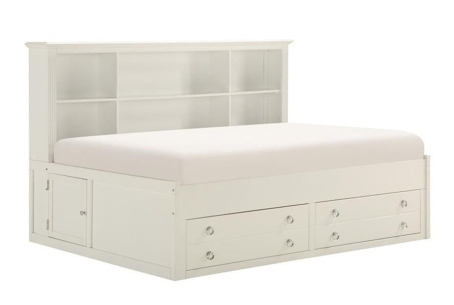 Meghan Twin Lounge Storage Bed in White 2058WHPRT-1* - Jax Mattress (Jacksonville, FL)