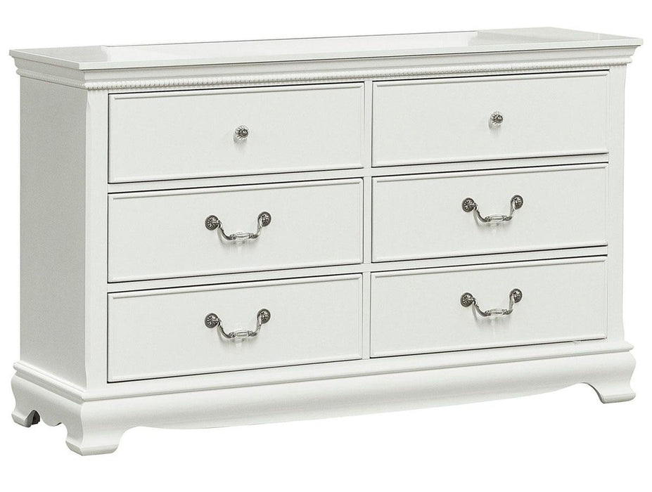 Lucida 6 Drawer Dresser in White 2039W-5 - Jax Mattress (Jacksonville, FL)