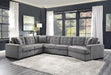 Logansport Armless 2-Seater with Pull-out Bed in Gray 9401GRY-2A - Jax Mattress (Jacksonville, FL)
