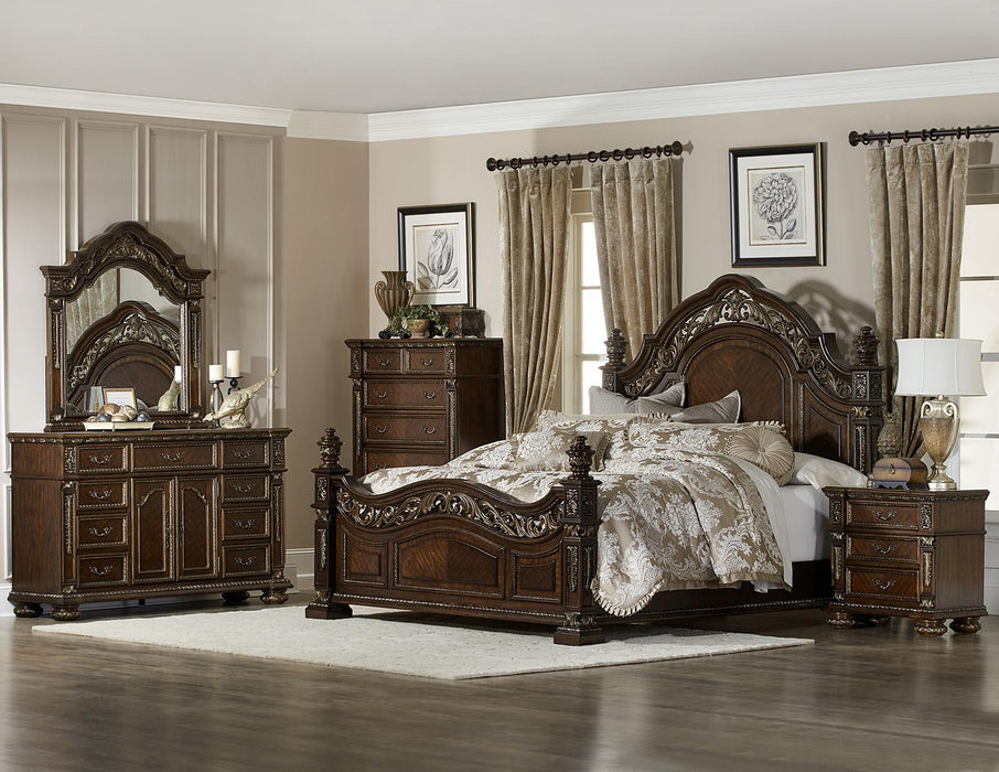 Catalonia 3 Drawer Nightstand in Cherry 1824-4 - Jax Mattress (Jacksonville, FL)
