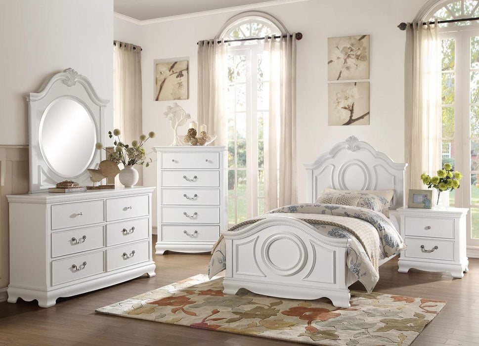 Lucida Full Panel Bed in White 2039FW-1* - Jax Mattress (Jacksonville, FL)