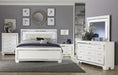 Allura Queen Panel Bed in White 1916W-1* - Jax Mattress (Jacksonville, FL)