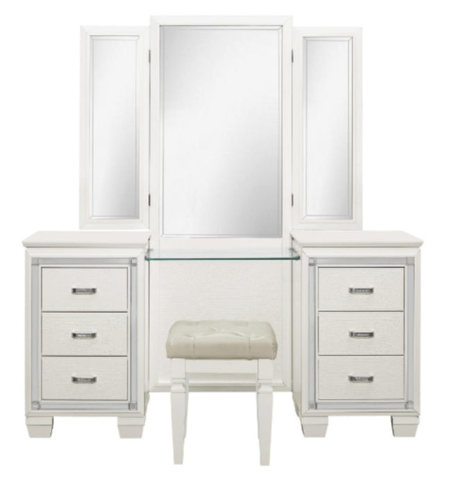 Allura Vanity Dresser with Mirror in White 1916W-15*
