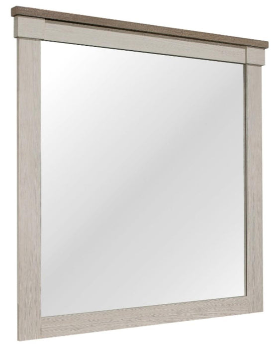 Arcadia Mirror in White & Weathered Gray 1677-6 - Jax Mattress (Jacksonville, FL)