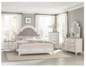 Baylesford Queen Upholstered Panel Bed in Antique White 1624W-1* - Jax Mattress (Jacksonville, FL)
