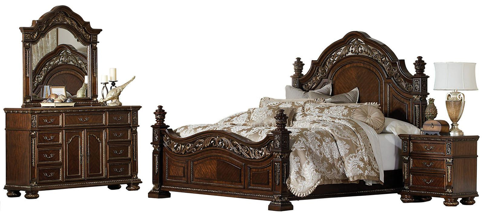 Catalonia 3 Drawer Nightstand in Cherry 1824-4 - Jax Mattress (Jacksonville, FL)