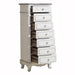 Cinderella 7 Drawer Tall Chest Antique White with Grey Rub-Through 1386NW-12 - Jax Mattress (Jacksonville, FL)