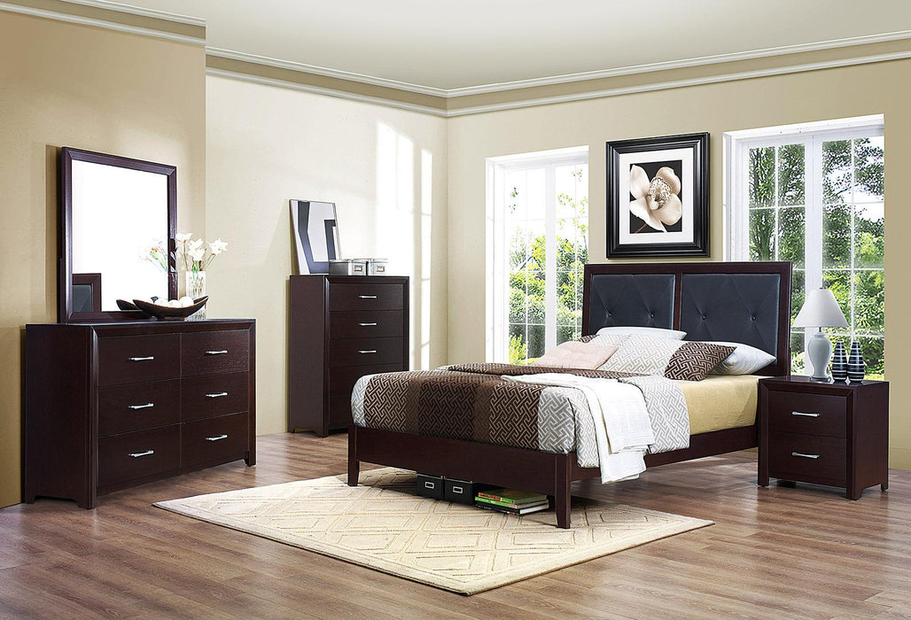 Edina 5 Drawer Chest in Espresso-Hinted Cherry 2145-9 - Jax Mattress (Jacksonville, FL)