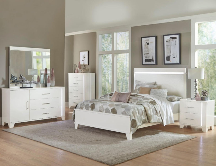 Kerren King Platform Bed in White 1678WK-1EK* - Jax Mattress (Jacksonville, FL)