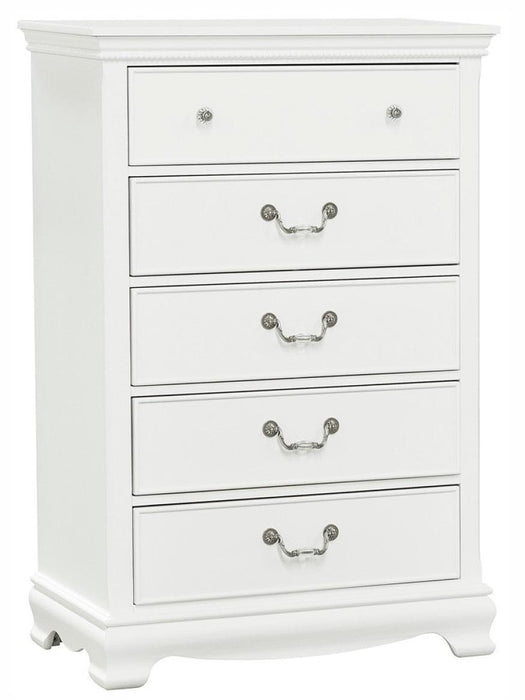 Lucida 5 Drawer Chest in White 2039W-9 - Jax Mattress (Jacksonville, FL)
