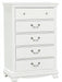 Lucida 5 Drawer Chest in White 2039W-9 - Jax Mattress (Jacksonville, FL)