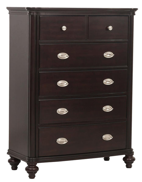 Marston 5 Drawer Chest in Dark Cherry 2615DC-9 - Jax Mattress (Jacksonville, FL)
