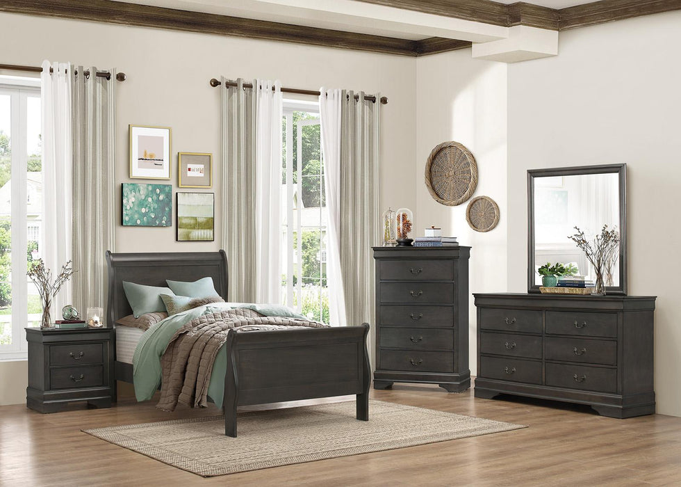 Mayville Twin Sleigh Bed in Gray 2147TSG-1 - Jax Mattress (Jacksonville, FL)
