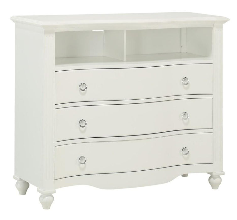 Meghan 3 Drawer Media Chest in White 2058WH-11 - Jax Mattress (Jacksonville, FL)