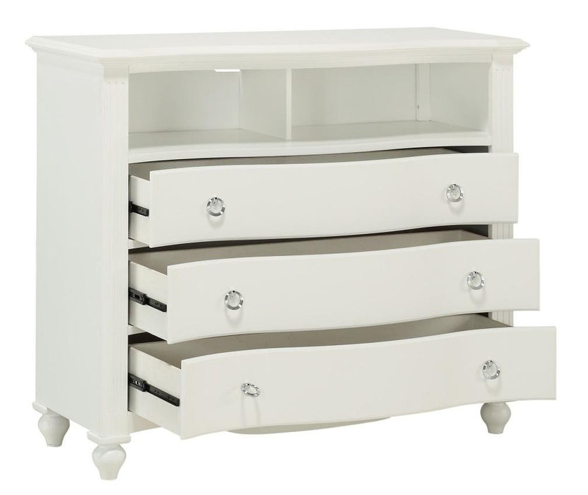 Meghan 3 Drawer Media Chest in White 2058WH-11 - Jax Mattress (Jacksonville, FL)