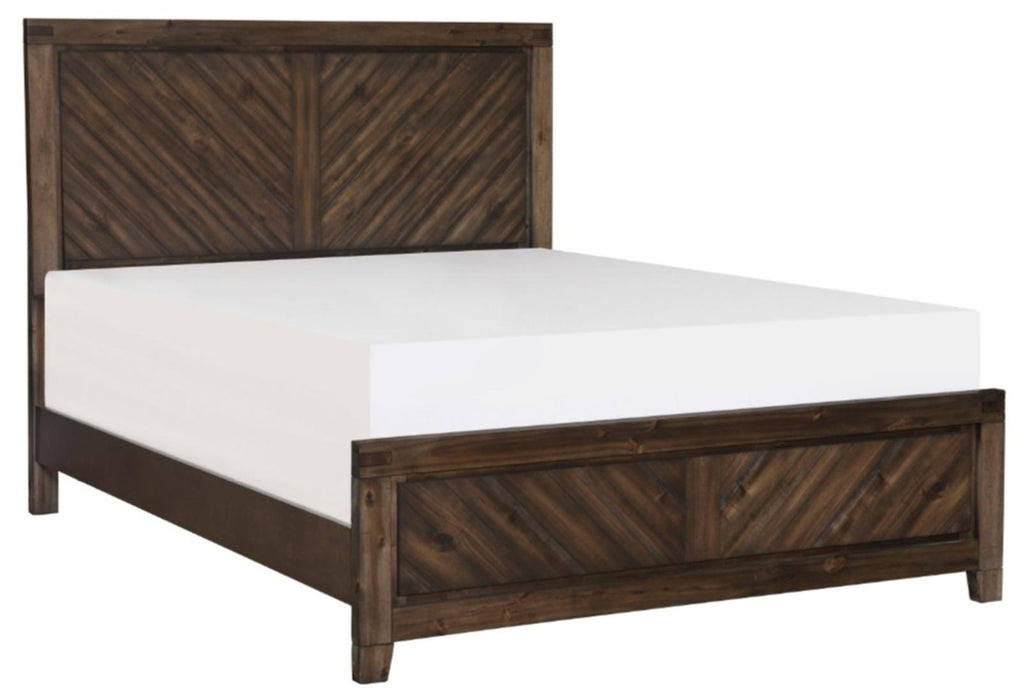 Parnell Queen Panel Bed in Rustic Cherry 1648-1* - Jax Mattress (Jacksonville, FL)