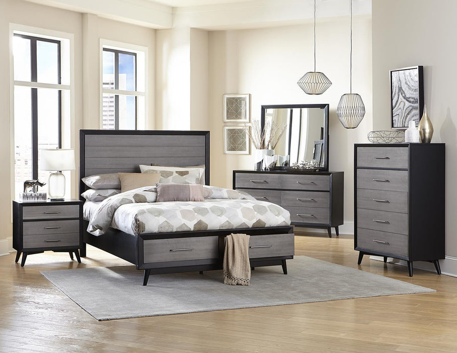 Raku 3 Drawer Nightstand in Gray 1711-4 - Jax Mattress (Jacksonville, FL)