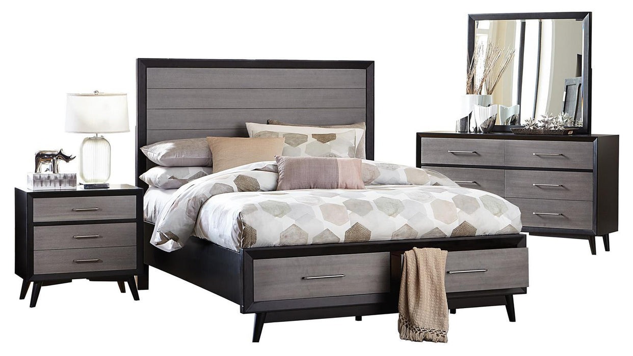 Raku 3 Drawer Nightstand in Gray 1711-4 - Jax Mattress (Jacksonville, FL)
